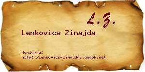 Lenkovics Zinajda névjegykártya